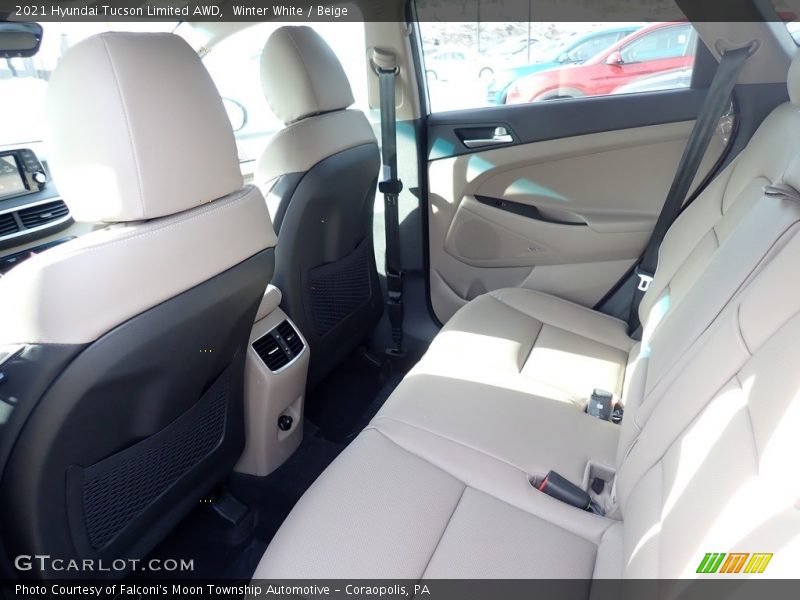 Winter White / Beige 2021 Hyundai Tucson Limited AWD