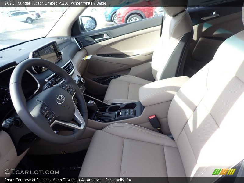 Winter White / Beige 2021 Hyundai Tucson Limited AWD
