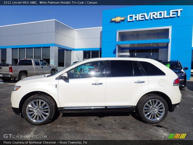 White Platinum Metallic Tri-Coat / Canyon 2012 Lincoln MKX AWD