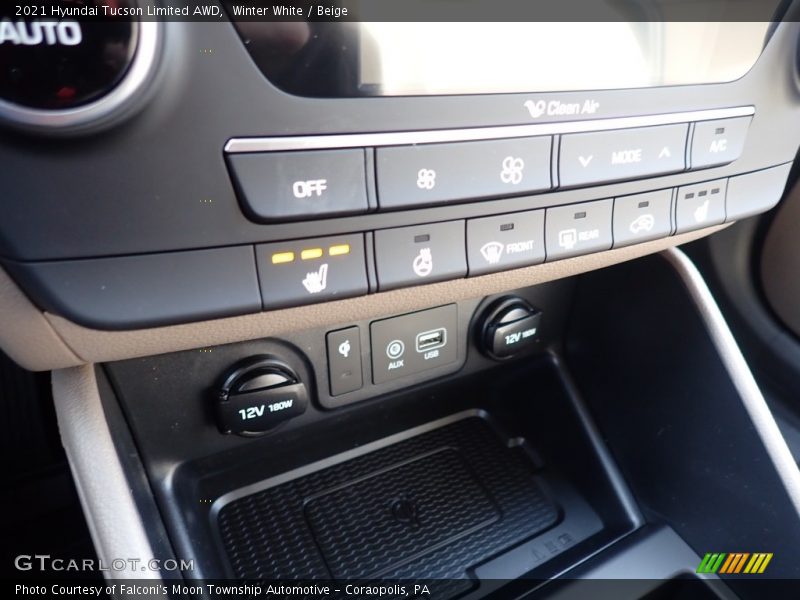 Winter White / Beige 2021 Hyundai Tucson Limited AWD