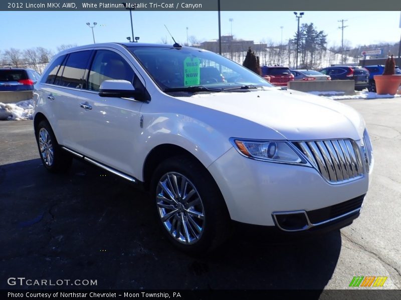 White Platinum Metallic Tri-Coat / Canyon 2012 Lincoln MKX AWD