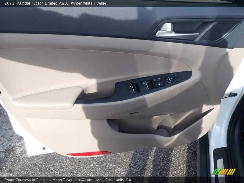 Winter White / Beige 2021 Hyundai Tucson Limited AWD