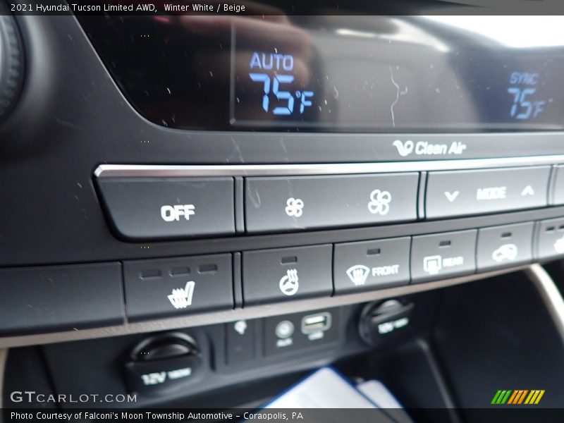 Winter White / Beige 2021 Hyundai Tucson Limited AWD