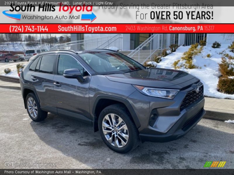 Lunar Rock / Light Gray 2021 Toyota RAV4 XLE Premium AWD