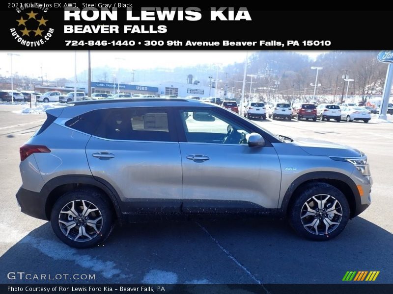 Steel Gray / Black 2021 Kia Seltos EX AWD