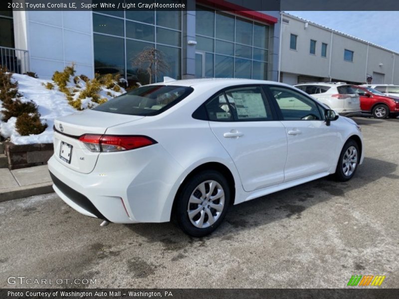 Super White / Light Gray/Moonstone 2021 Toyota Corolla LE