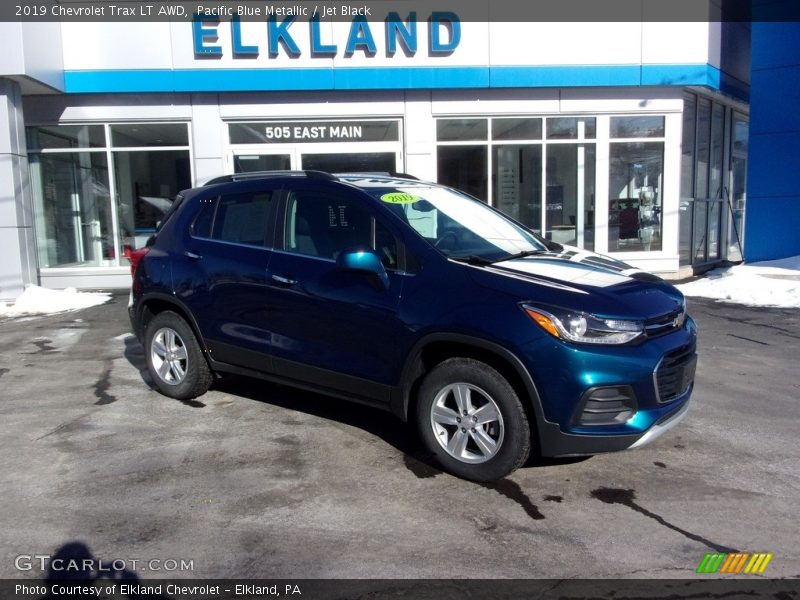 Pacific Blue Metallic / Jet Black 2019 Chevrolet Trax LT AWD