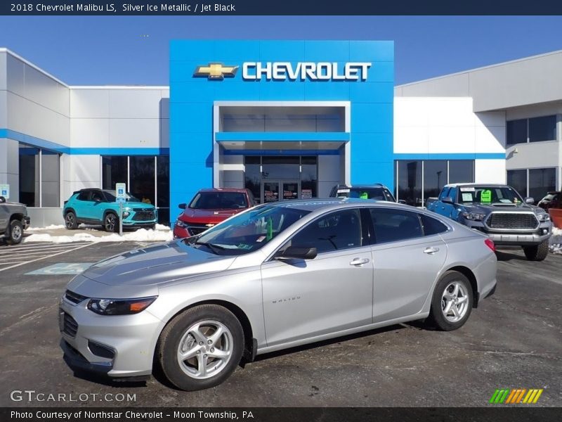 Silver Ice Metallic / Jet Black 2018 Chevrolet Malibu LS