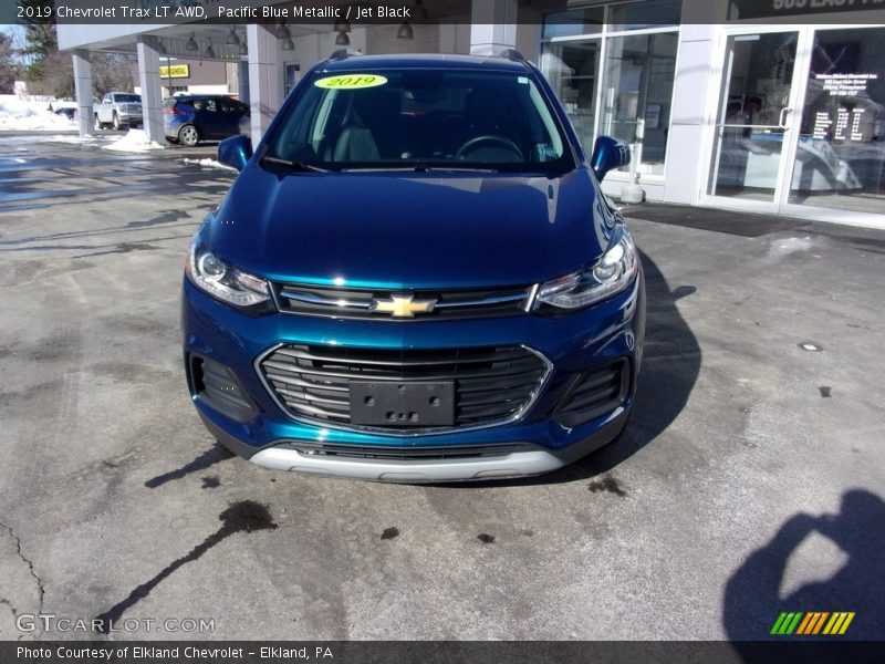 Pacific Blue Metallic / Jet Black 2019 Chevrolet Trax LT AWD