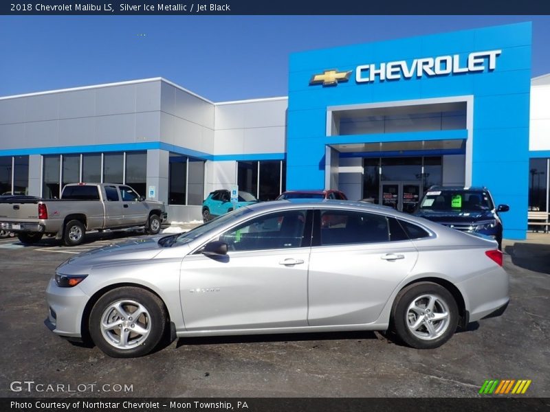 Silver Ice Metallic / Jet Black 2018 Chevrolet Malibu LS