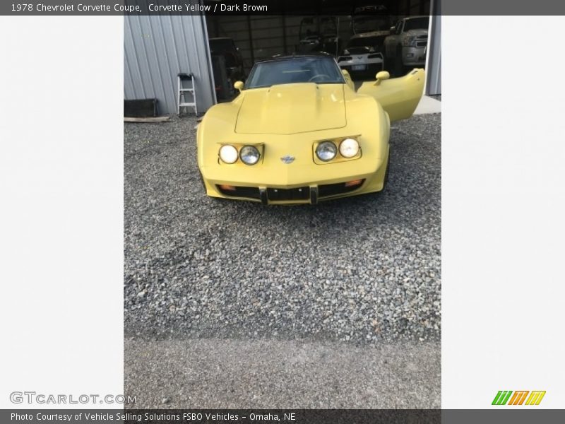 Corvette Yellow / Dark Brown 1978 Chevrolet Corvette Coupe