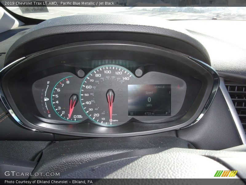 Pacific Blue Metallic / Jet Black 2019 Chevrolet Trax LT AWD