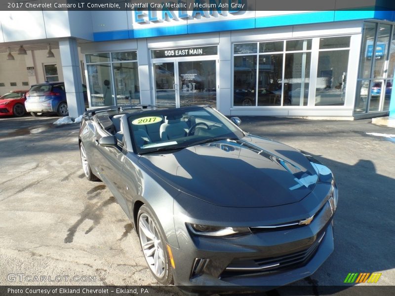 Nightfall Gray Metallic / Medium Ash Gray 2017 Chevrolet Camaro LT Convertible