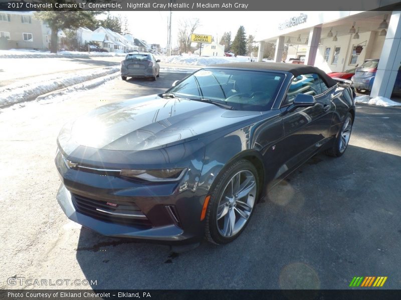 Nightfall Gray Metallic / Medium Ash Gray 2017 Chevrolet Camaro LT Convertible