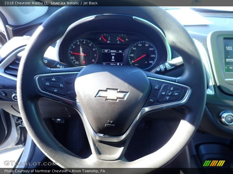 Silver Ice Metallic / Jet Black 2018 Chevrolet Malibu LS
