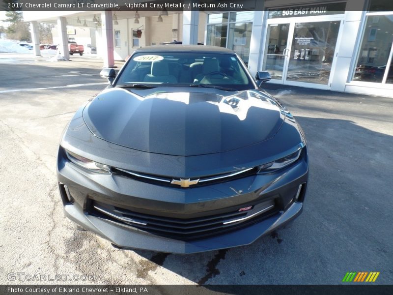 Nightfall Gray Metallic / Medium Ash Gray 2017 Chevrolet Camaro LT Convertible