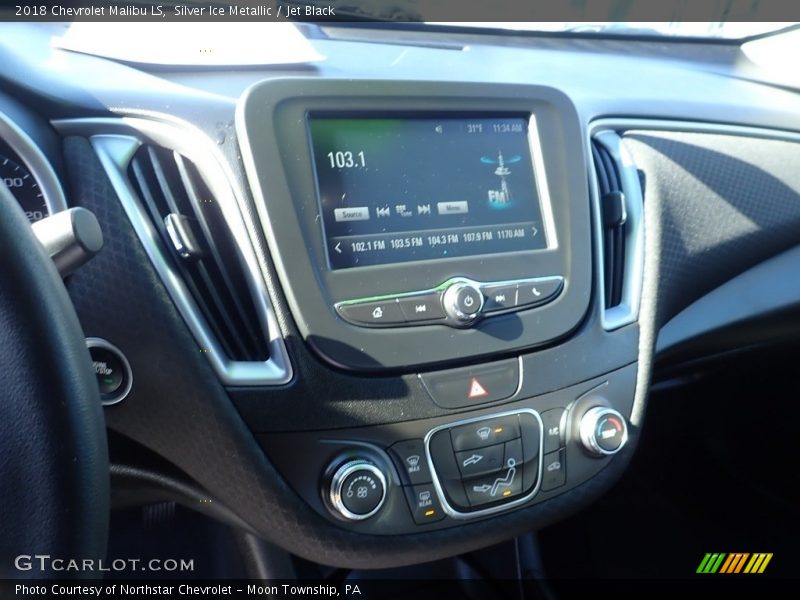Silver Ice Metallic / Jet Black 2018 Chevrolet Malibu LS