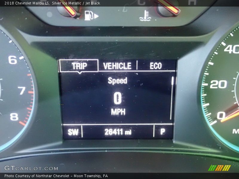 Silver Ice Metallic / Jet Black 2018 Chevrolet Malibu LS