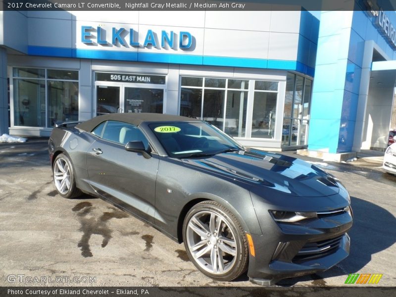 Nightfall Gray Metallic / Medium Ash Gray 2017 Chevrolet Camaro LT Convertible