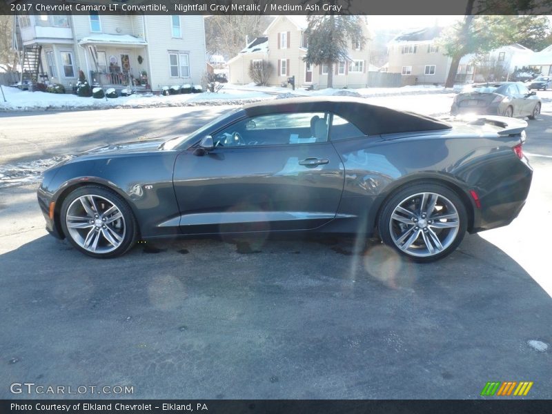 Nightfall Gray Metallic / Medium Ash Gray 2017 Chevrolet Camaro LT Convertible