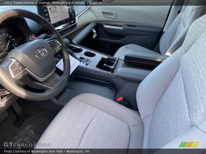 Midnight Black Metallic / Graphite 2021 Toyota Sienna LE Hybrid