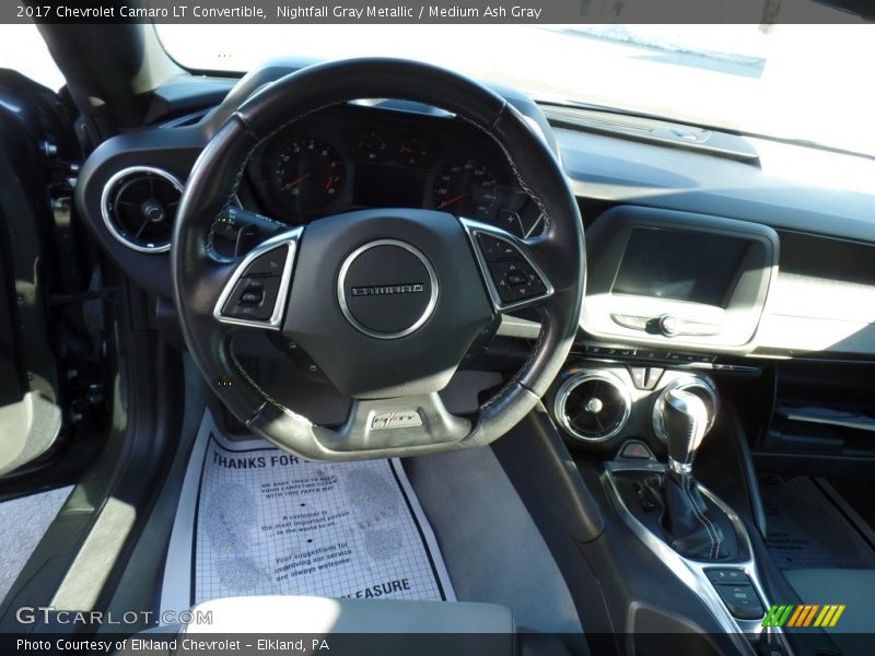 Nightfall Gray Metallic / Medium Ash Gray 2017 Chevrolet Camaro LT Convertible