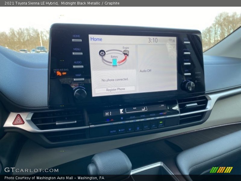 Midnight Black Metallic / Graphite 2021 Toyota Sienna LE Hybrid