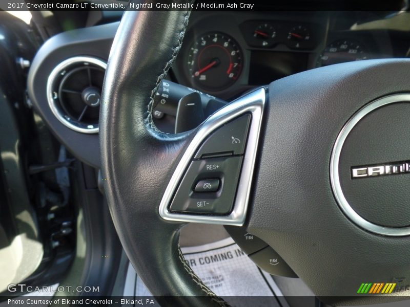 Nightfall Gray Metallic / Medium Ash Gray 2017 Chevrolet Camaro LT Convertible