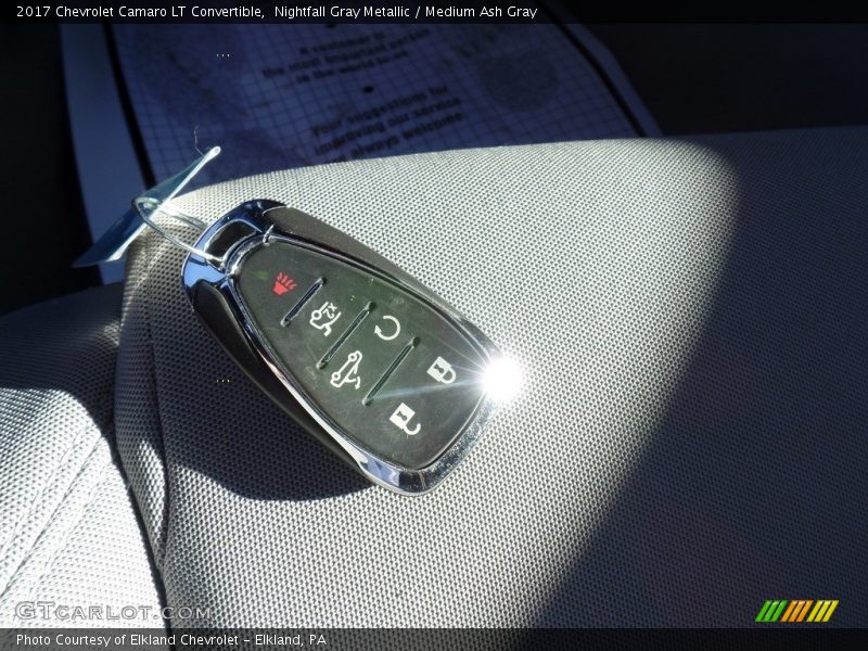 Nightfall Gray Metallic / Medium Ash Gray 2017 Chevrolet Camaro LT Convertible
