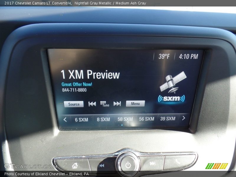 Nightfall Gray Metallic / Medium Ash Gray 2017 Chevrolet Camaro LT Convertible
