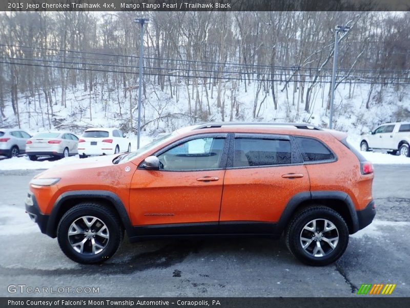 Mango Tango Pearl / Trailhawk Black 2015 Jeep Cherokee Trailhawk 4x4