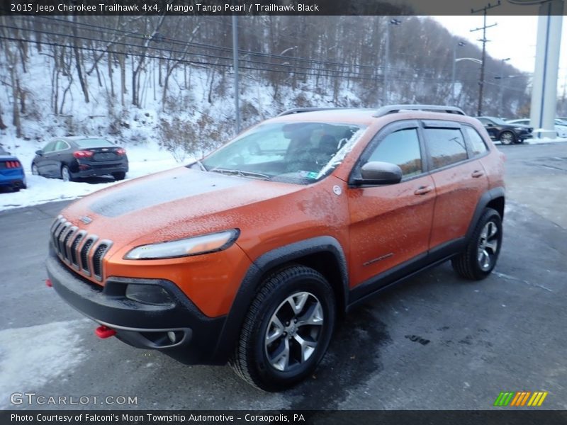 Mango Tango Pearl / Trailhawk Black 2015 Jeep Cherokee Trailhawk 4x4