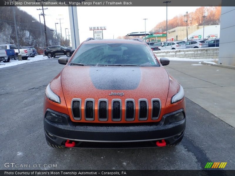 Mango Tango Pearl / Trailhawk Black 2015 Jeep Cherokee Trailhawk 4x4
