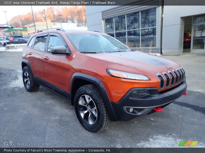 Mango Tango Pearl / Trailhawk Black 2015 Jeep Cherokee Trailhawk 4x4