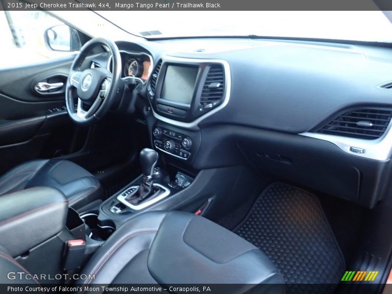 Mango Tango Pearl / Trailhawk Black 2015 Jeep Cherokee Trailhawk 4x4