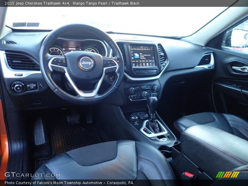 Mango Tango Pearl / Trailhawk Black 2015 Jeep Cherokee Trailhawk 4x4