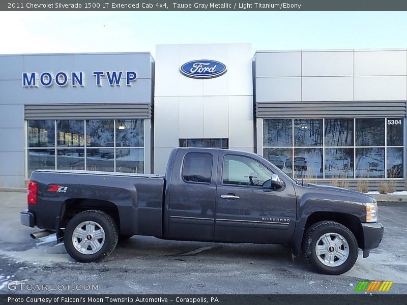 Taupe Gray Metallic / Light Titanium/Ebony 2011 Chevrolet Silverado 1500 LT Extended Cab 4x4