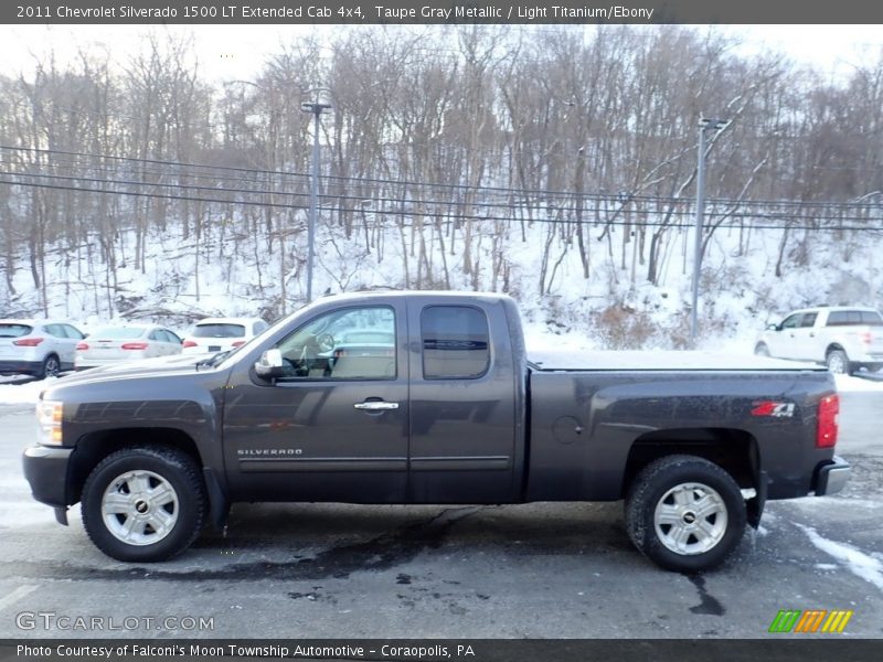 Taupe Gray Metallic / Light Titanium/Ebony 2011 Chevrolet Silverado 1500 LT Extended Cab 4x4