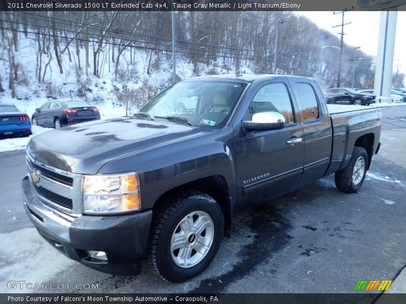 Taupe Gray Metallic / Light Titanium/Ebony 2011 Chevrolet Silverado 1500 LT Extended Cab 4x4