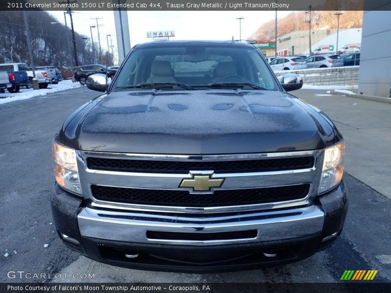 Taupe Gray Metallic / Light Titanium/Ebony 2011 Chevrolet Silverado 1500 LT Extended Cab 4x4
