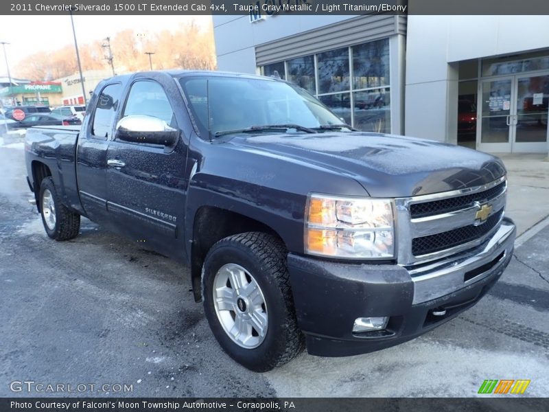Taupe Gray Metallic / Light Titanium/Ebony 2011 Chevrolet Silverado 1500 LT Extended Cab 4x4