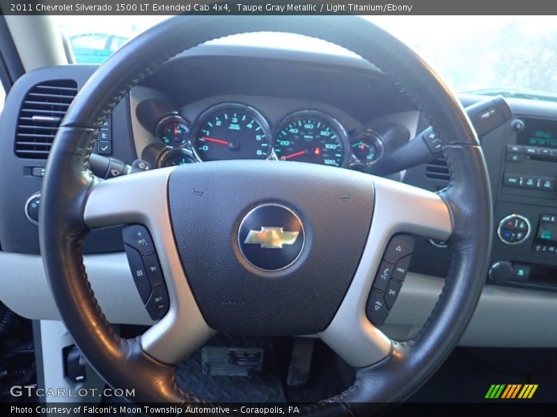 Taupe Gray Metallic / Light Titanium/Ebony 2011 Chevrolet Silverado 1500 LT Extended Cab 4x4