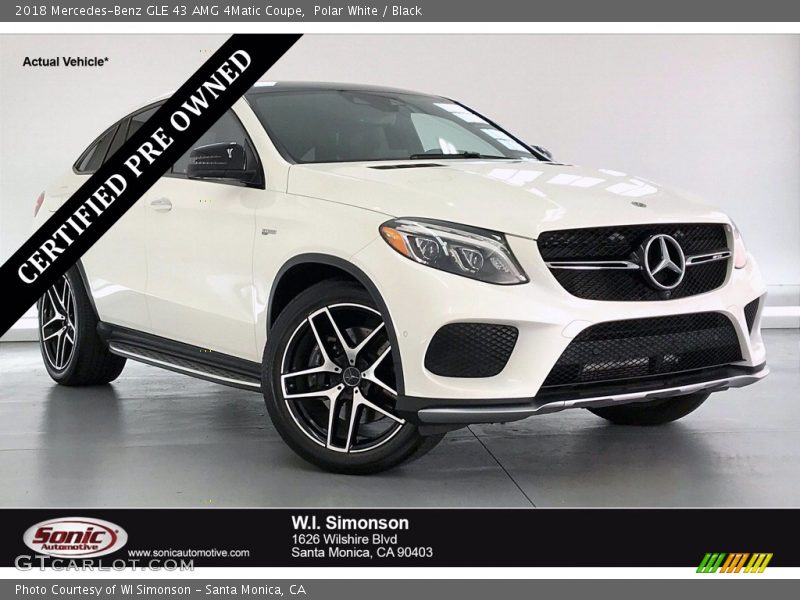 Polar White / Black 2018 Mercedes-Benz GLE 43 AMG 4Matic Coupe