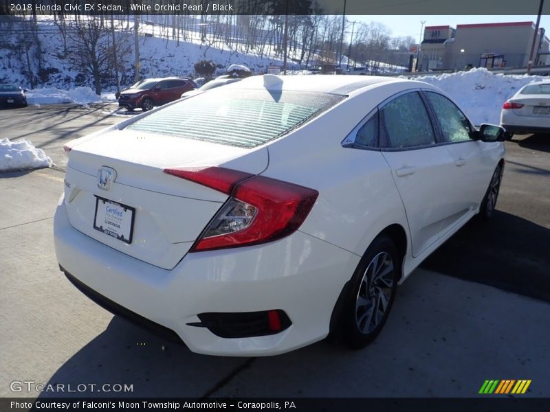 White Orchid Pearl / Black 2018 Honda Civic EX Sedan