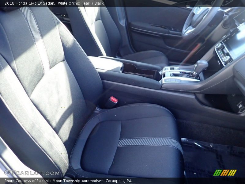 White Orchid Pearl / Black 2018 Honda Civic EX Sedan
