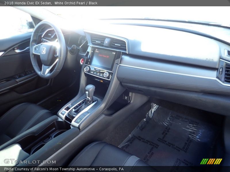White Orchid Pearl / Black 2018 Honda Civic EX Sedan