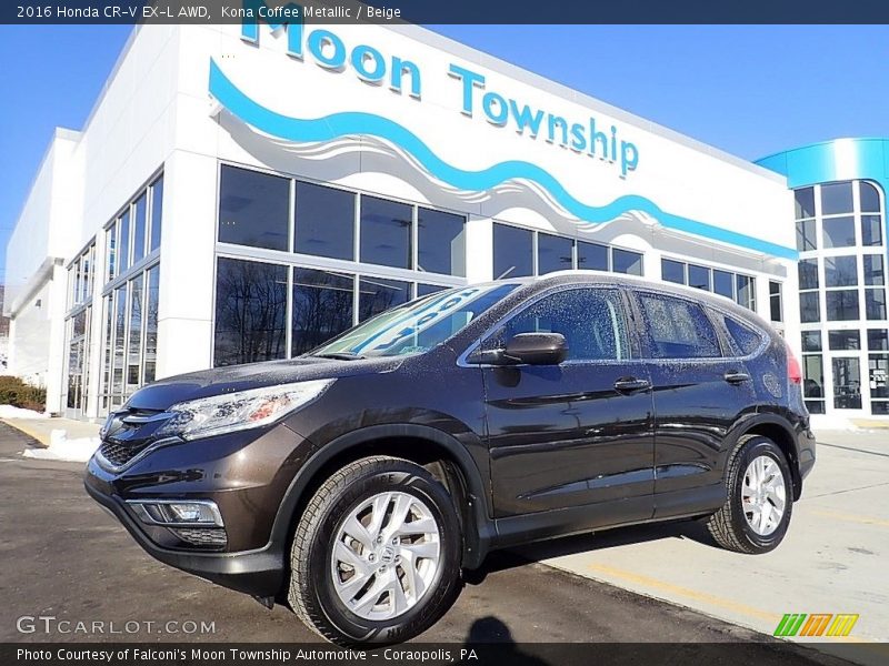 Kona Coffee Metallic / Beige 2016 Honda CR-V EX-L AWD