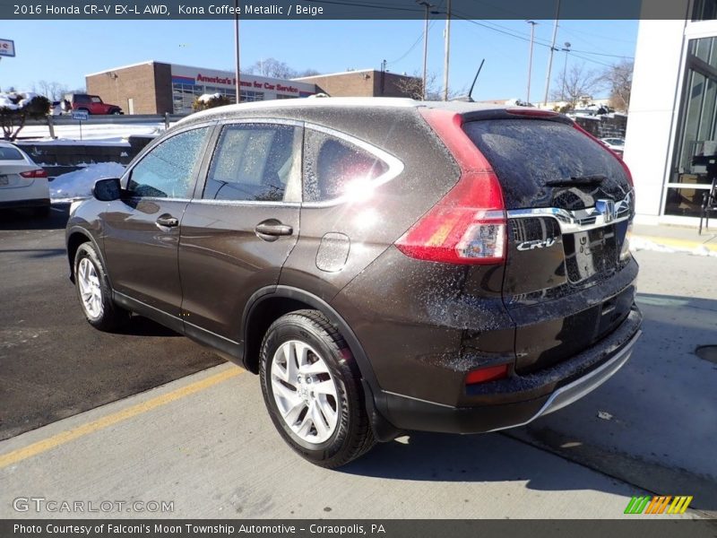 Kona Coffee Metallic / Beige 2016 Honda CR-V EX-L AWD