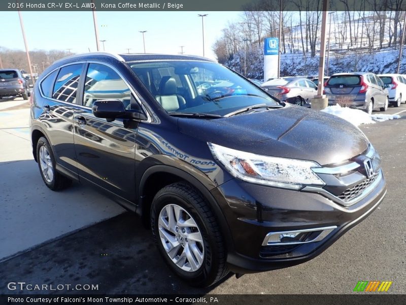 Kona Coffee Metallic / Beige 2016 Honda CR-V EX-L AWD