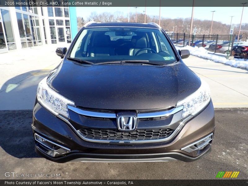 Kona Coffee Metallic / Beige 2016 Honda CR-V EX-L AWD